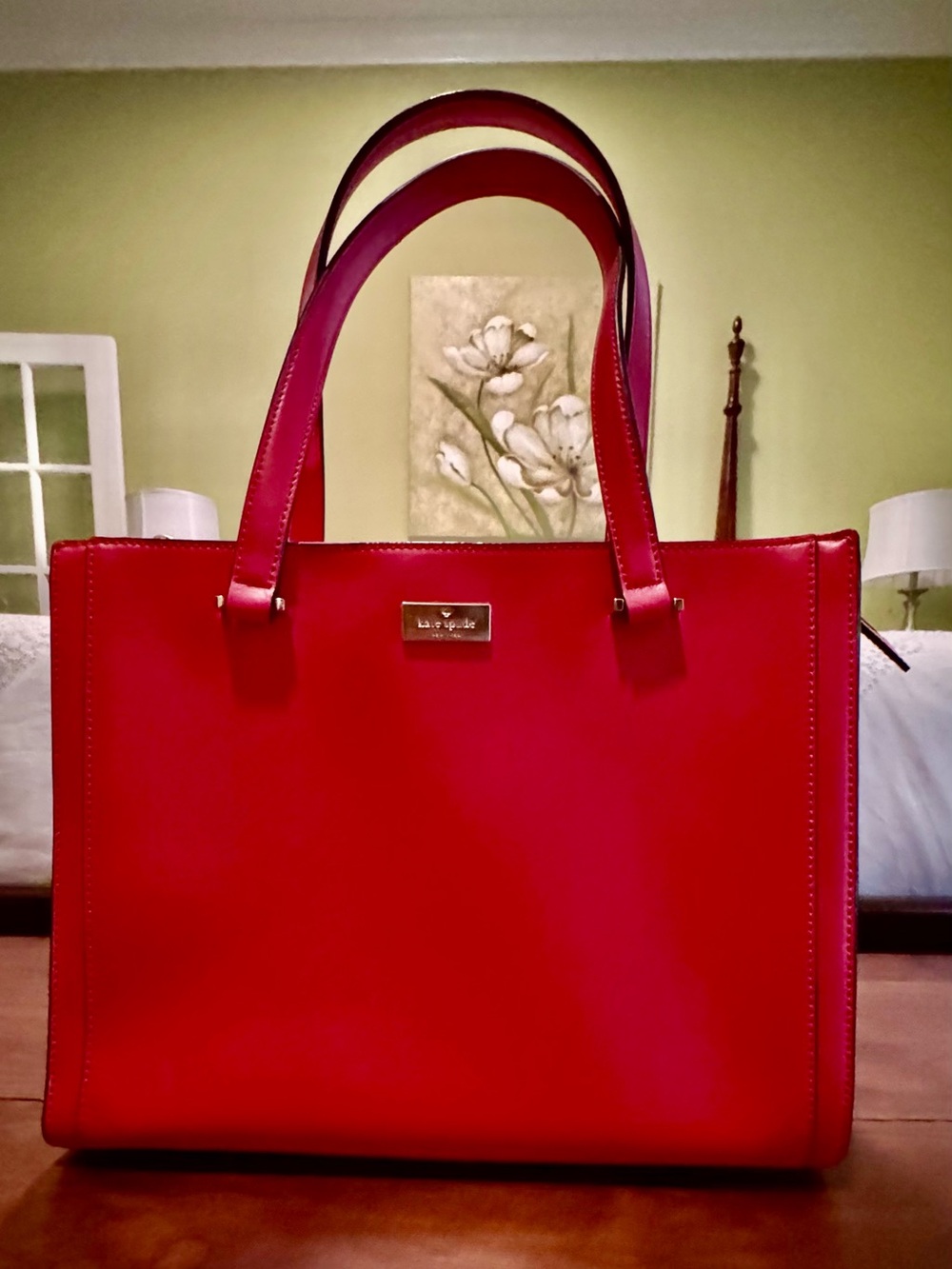 Kate Spade Leather Tote - Geranium